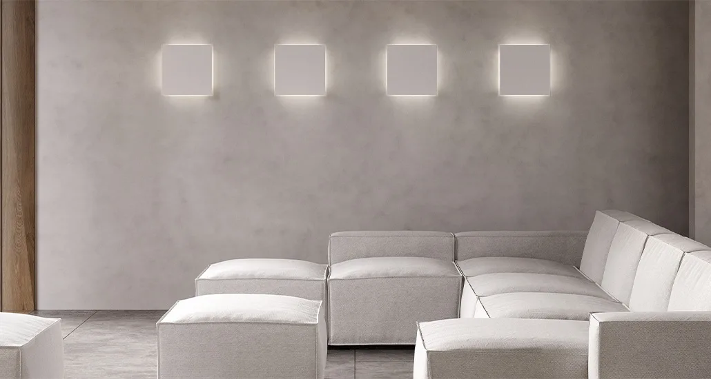aldecimo wall lamp is a contemporary LED wall lamp with metal frame and is suitable for hospitality and contract spaces.