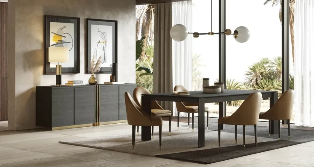 Estoril chair by Laskasas is a upholstered contemporary dining chair suitable for hospitality, residential and contract requirements