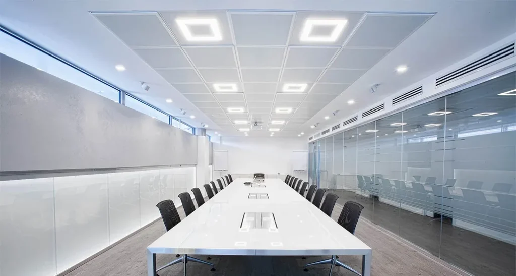 Flat ceiling lamp is a contemporary LED ceiling light best suited for residential and retail settings