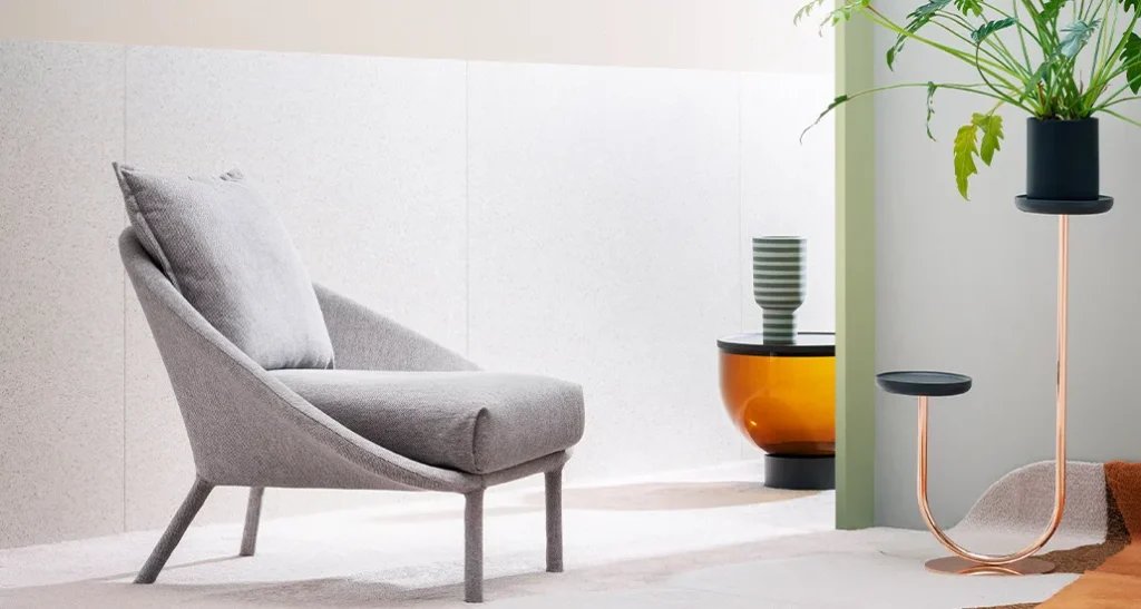 Lem armchair is a contemporary upholstered amrchair suitable for hospitality, residential and contract spaces