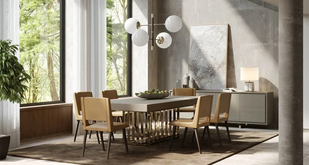 Rudolf Chair is a contemporary upholstered dining chair best suited for hospitality and contract settings
