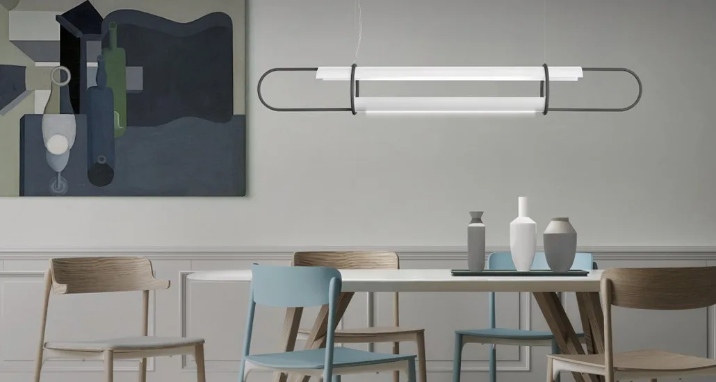 Clip pendant lamp is a contemporary LED pendant lamp with metal structure and is suitable for hospitality and contract projects