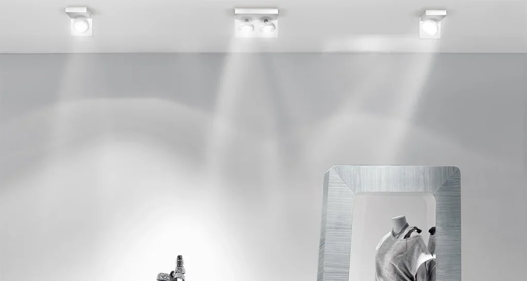 elle ceiling lamp is a contemporary spot light ceiling lamp suitable for office, retail and hospitality projects