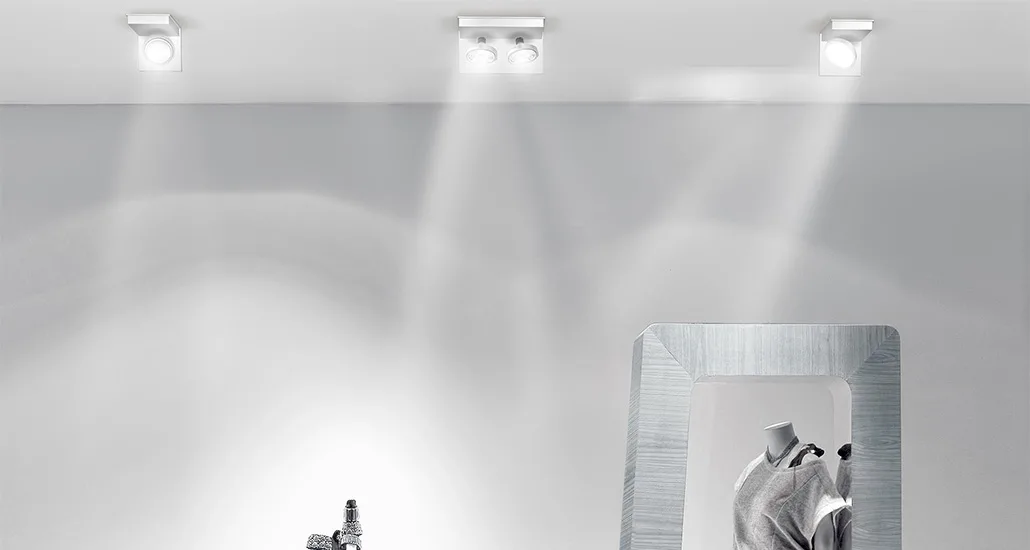 elle ceiling lamp is a contemporary spot light ceiling lamp suitable for office, retail and hospitality projects