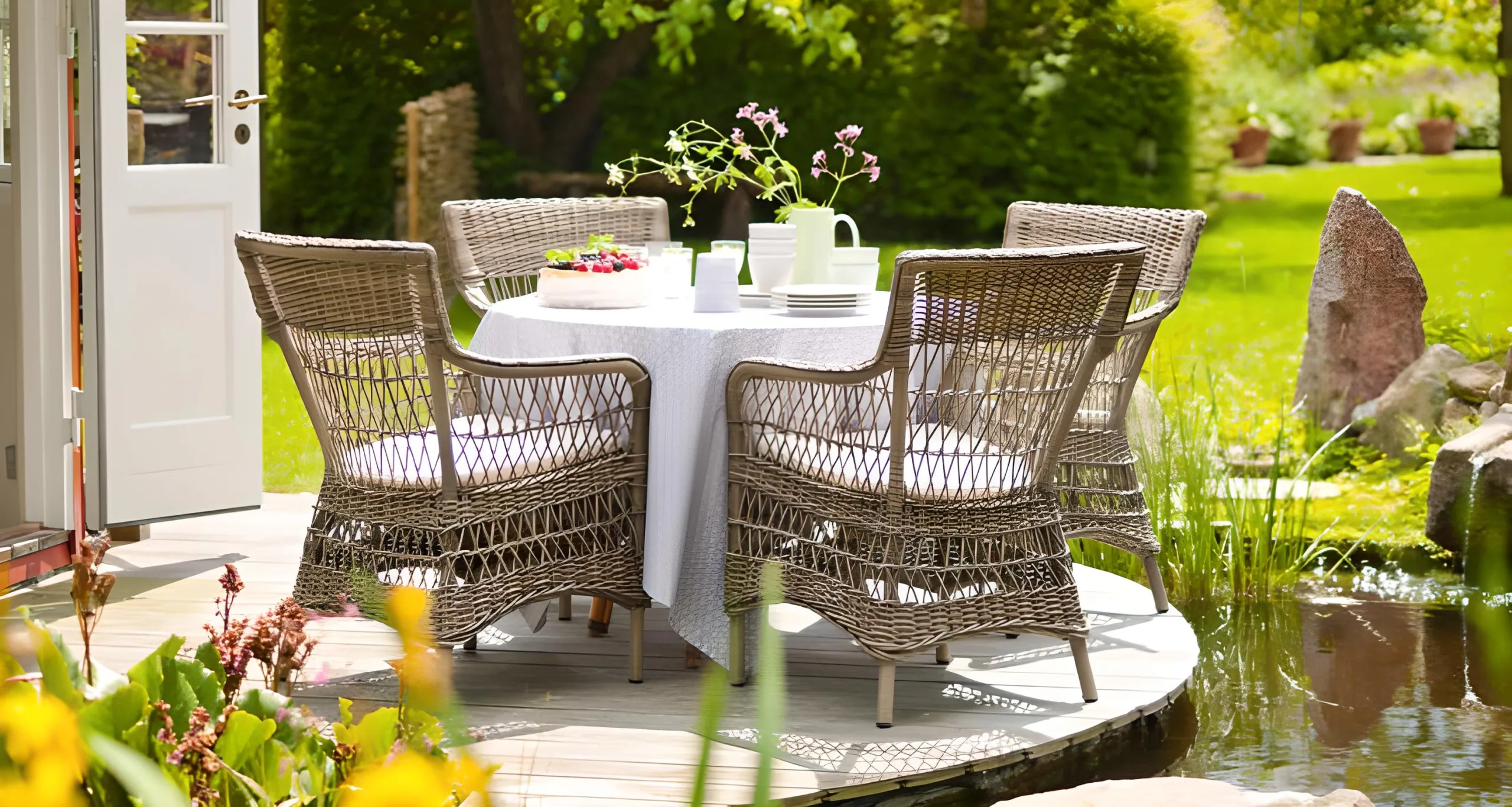 Outdoor rattan furniture supplied to residential project in Greece