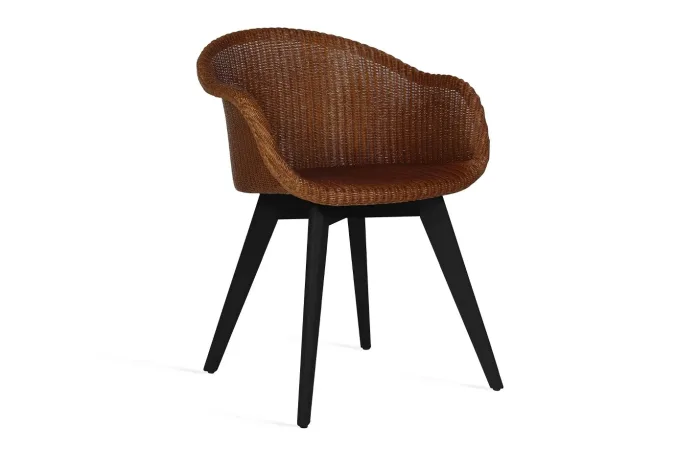 Avril dining armchair black wood base