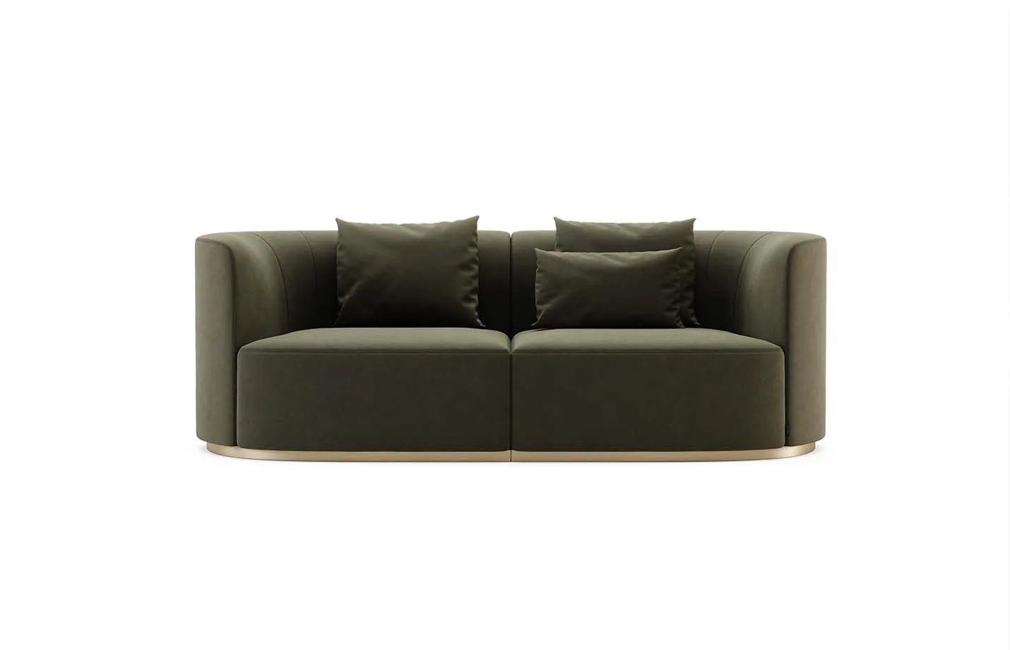 chloe 2 seater sofa front view