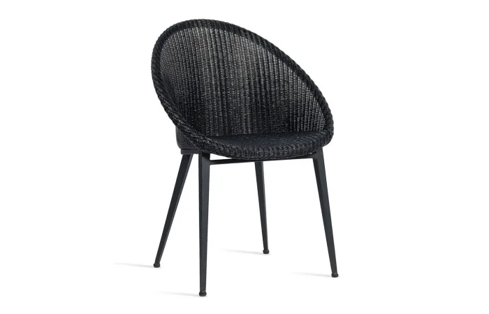 Jack dining chair steel base side view