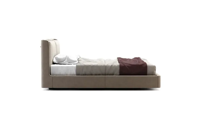 Kelsi bed tarn 03 fabricverdon 01 rose gold brushed side view