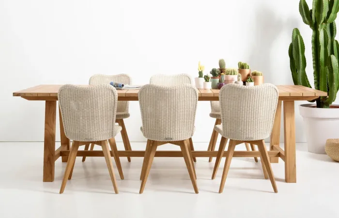 Lena dining side chair teak base Gipsy LS01