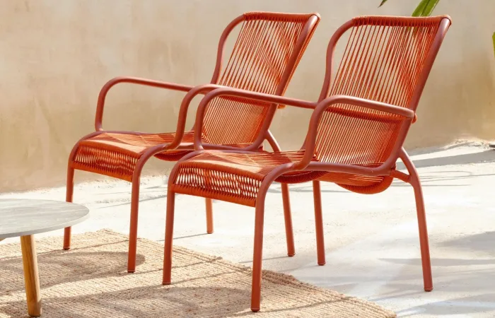 Loop Lounge armchair rope outdoor LS01