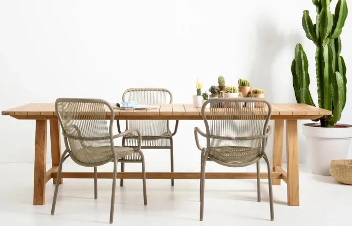 Loop dining armchair rope outdoor LS05