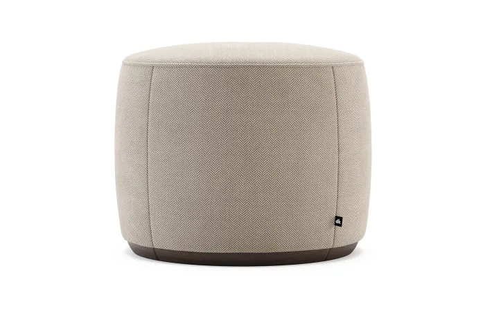 Rachel Pouf Verdon 03 fabric with Fume Stained Beech base