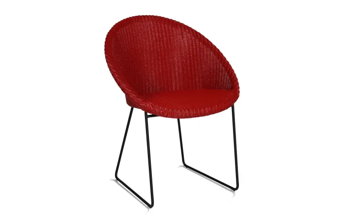 joe dining chair sled base terracotta