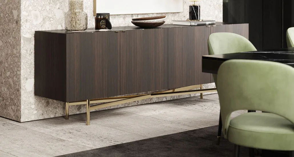 Amour dining chair by Laskasas is a contemporary upholstered dining chair suitable for hospitality, contract and residential settings
