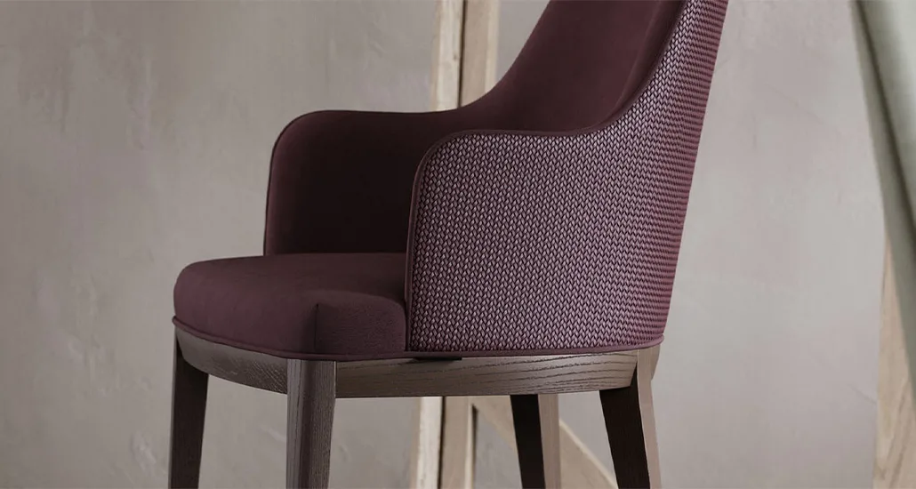 anna dining armchair is an contemporary upholstery chair from domkapa with high backrest and padded seat and is best suited for interiors