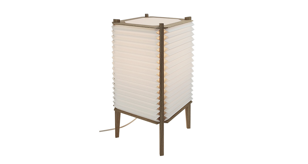 Bee Hive Table Lamp is a contemporary LED table lamp with paper and oak structure and is suitable for hospitality, contract and residential projects