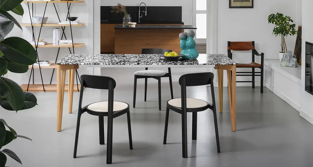 Brulla Chair is a contemporary work chair made of ash wood and is suitable for hospitality projects