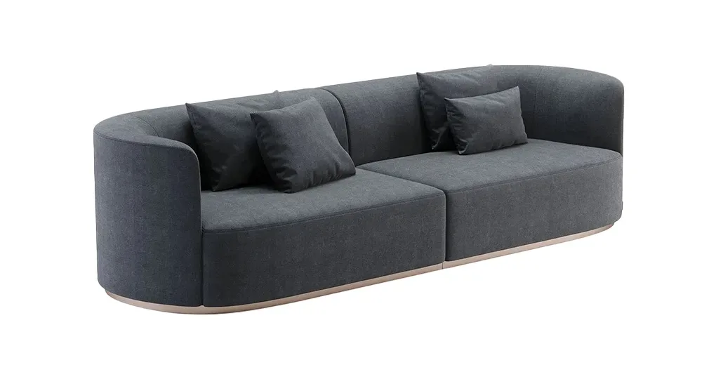 chloe sofa is a contemporary upholstered sofa with steel base and is suitable for contract and hospitality projects
