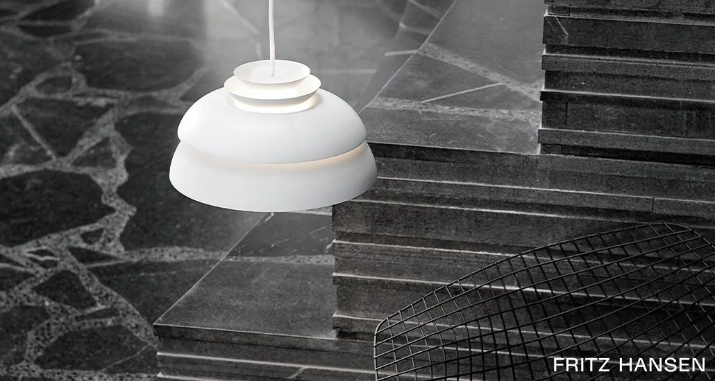 Concert perndant lamp white finish by fritz hansen