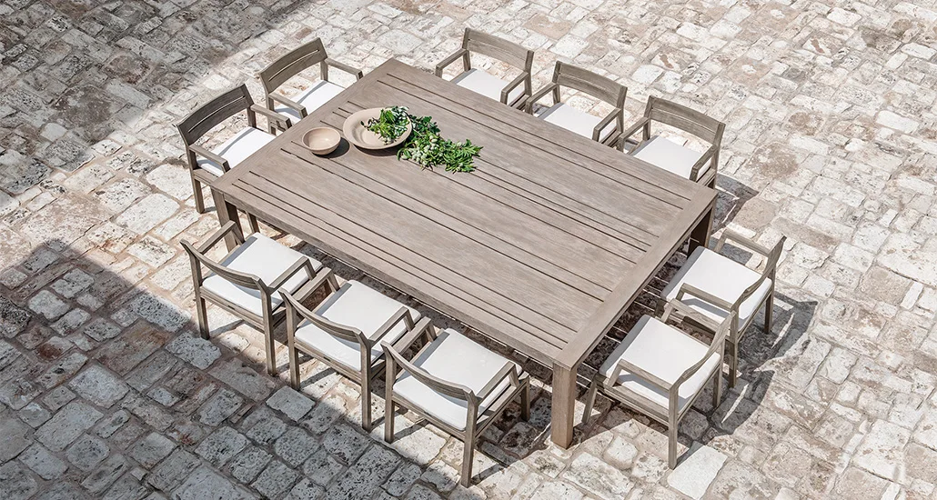 Costes Dining Chair is a contemporary outdoor dining chair with teak structure and is suitable for hospitality and contract projects