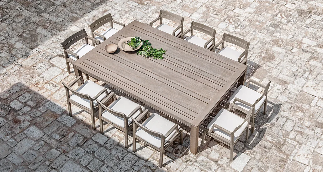 costes dining chair is a contemporary outdoor dining chair with teak structure and is suitable for hospitality and contract projects