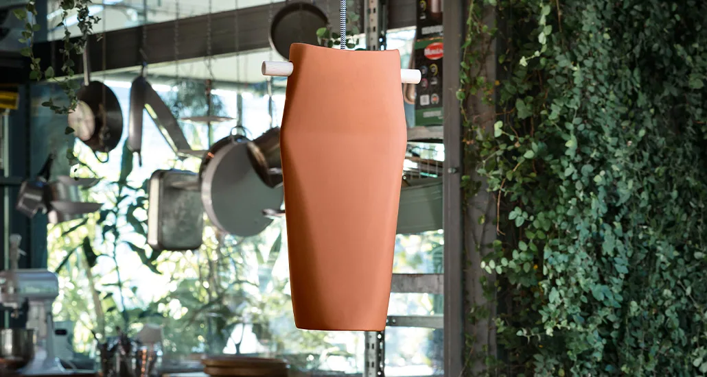 Dent pendant light is a contemporary pendant lamp made of ceramic body suitable for hospitality and contract requiremnts