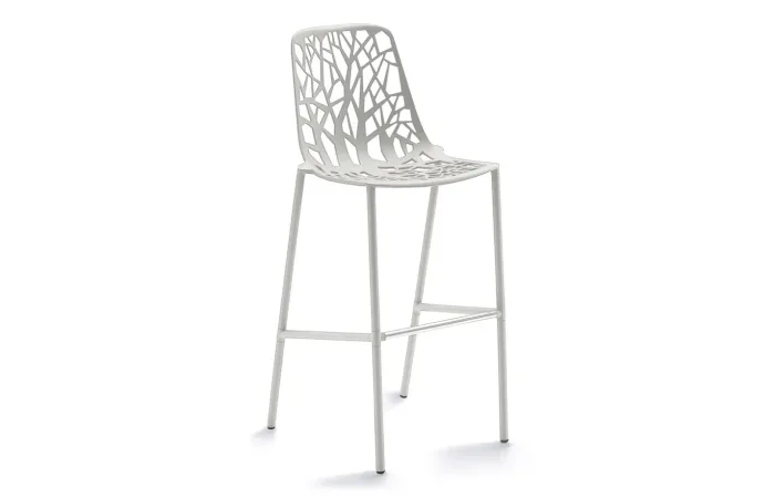 forest bar stool large white