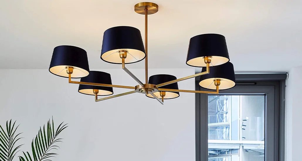 Holt 6 Arm Suspension Lamp by Heathfield b1