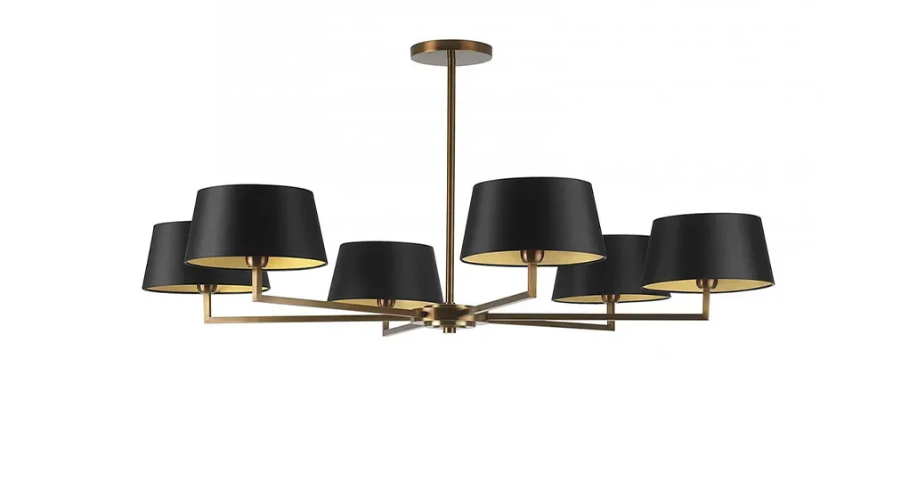 holt 6 arm suspension lamp it is having the set of beautifullu designed lights