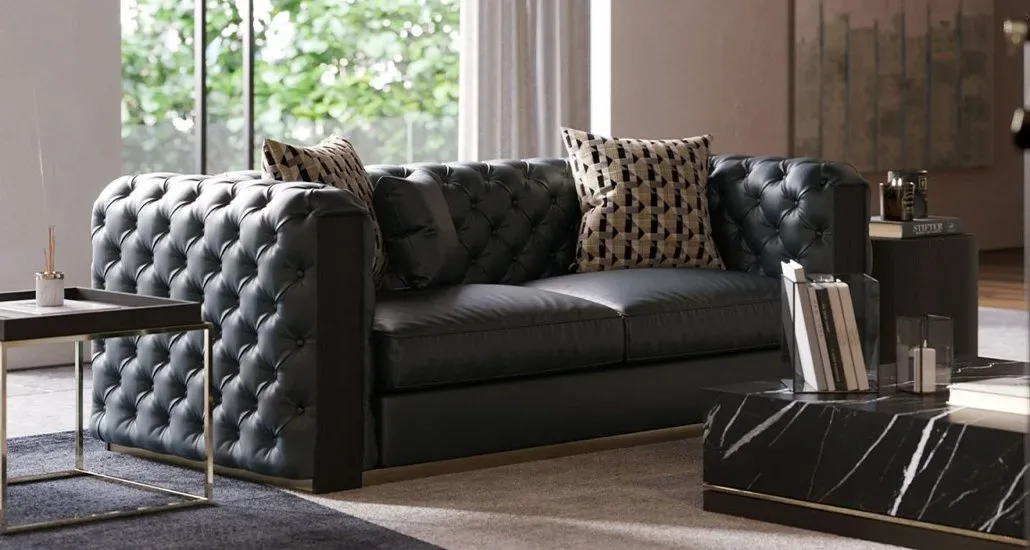 jean sofa laskasas with cushions