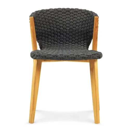 Knit rope dining side chair 01
