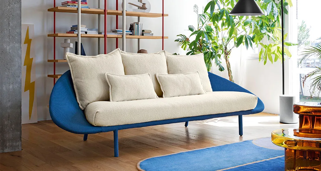 Lem sofa is a contemporary sofa with metal legs and fabric upholstery suitable for hospitality and contract projects