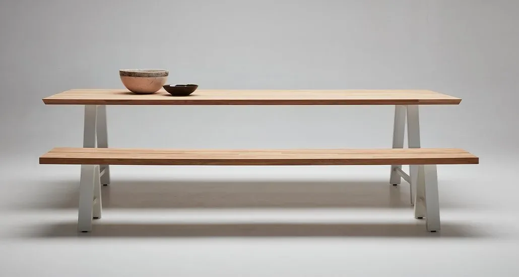 Matteo dining table matteo bench white matteo post