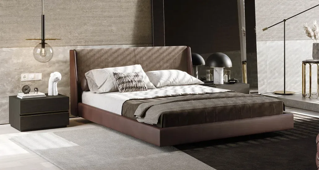 miranda bed by laskasas with relaxed look