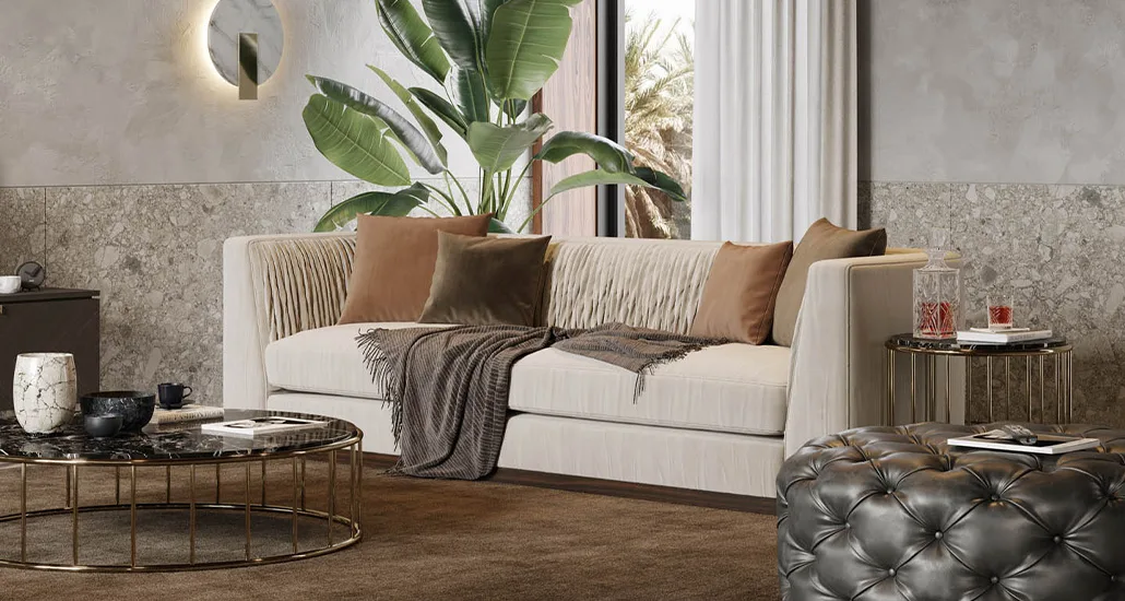 Miuzza Three-Seater Sofa is a relaxing three seater sofa from fabiia