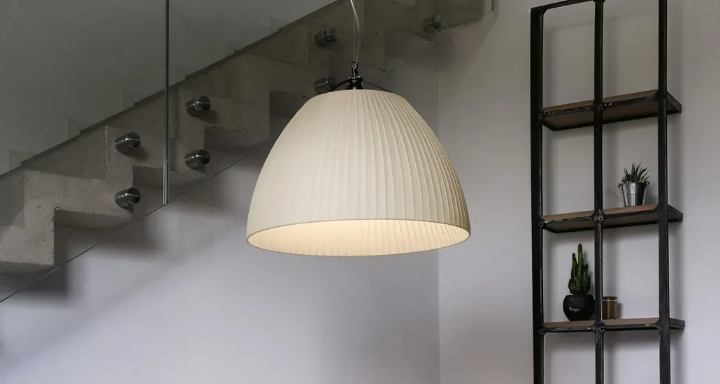 olivia pendant lamp is a contemporary pendant lamp with fabric lampshade and is suitable for residential and hospitality projects