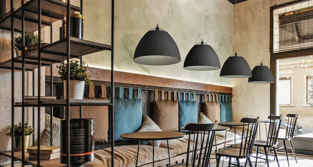 olivia pendant lamp by modo luce in dining area