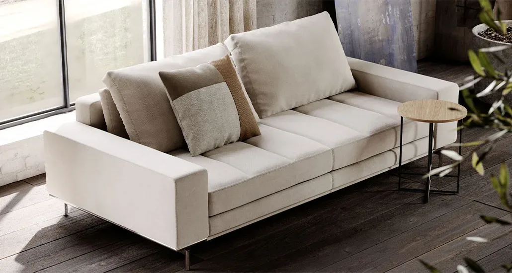 parker sofa by domkapa is a contemporary upholstered sofa suitable for hospitality and contract spaces
