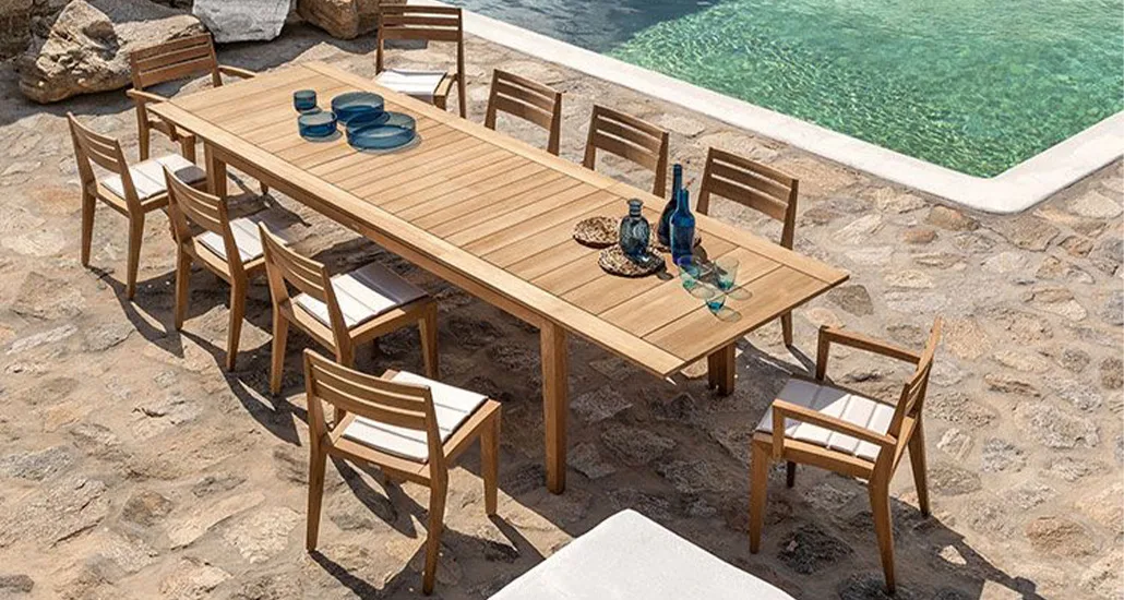 Ribot extendable dining table by ethimo blog