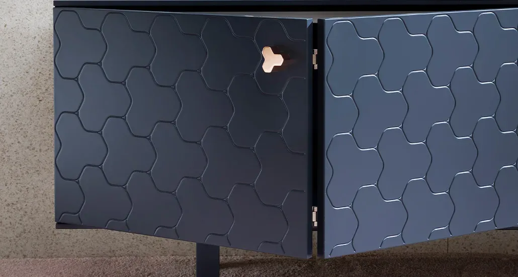 Soko cabinet by Miniforms is a contemporary wood cabinet suitable for residential, hospitality and contract settings