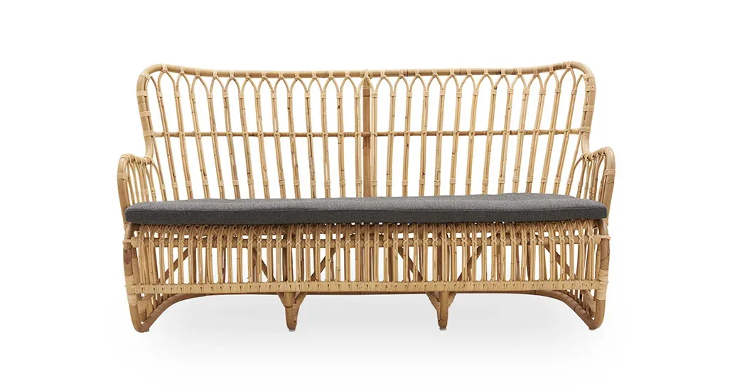 tulip sofa by sika design is a contemporary rattan sustainable sofa suitable for hospitality and residential spaces