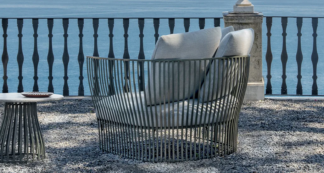 venexia lounge armchair is a contemporary lounge armchair with aluminium structure and is suitable for hospitality projects. venexia is an outdoor chair.