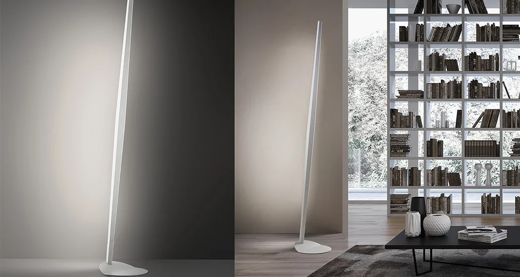 Viisi Floor Lamp is a contemporary LED floor lamp with aluminium structure and is suitablee for hospitality, office and contract projects