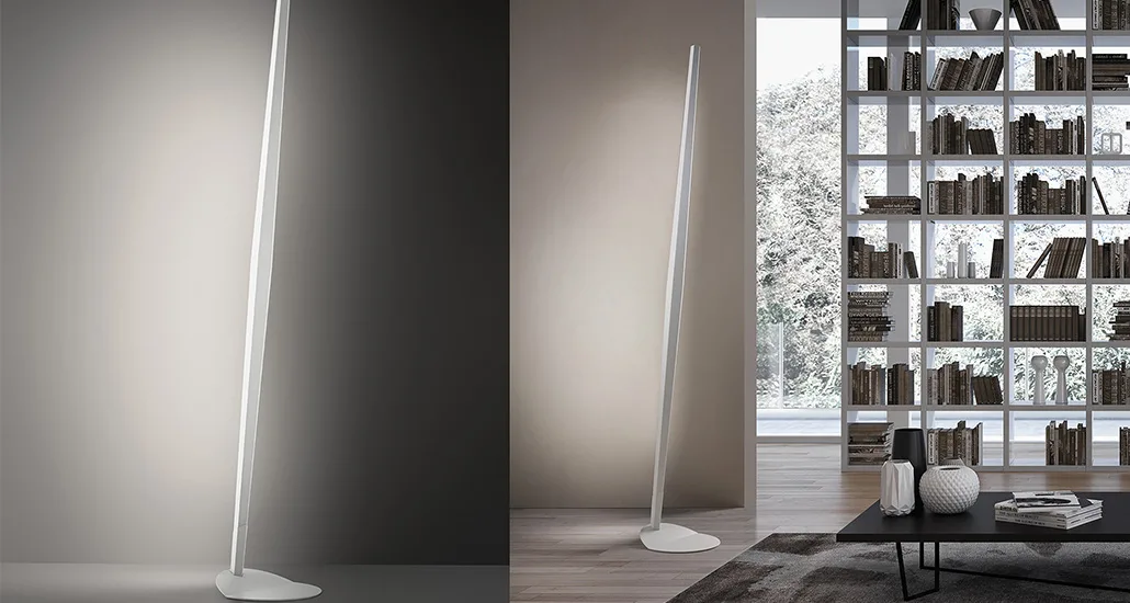 viisi floor lamp is a contemporary led floor lamp with aluminium structure and is suitablee for hospitality, office and contract projects