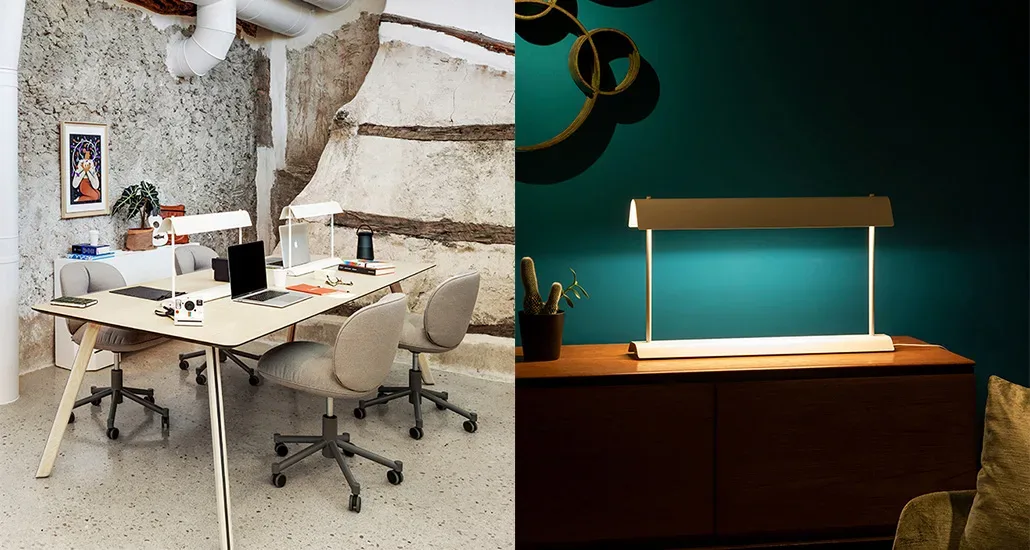 Gada table lamp is a contemporary LED table lamp with metal structure and is suitable for hospitality and contract projects.