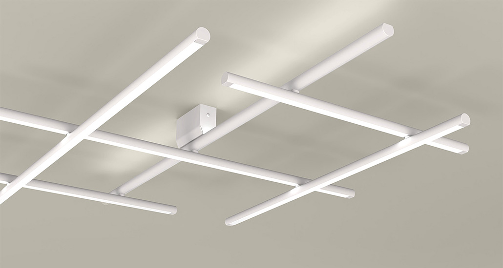 hilow ceiling light is a contemporary led ceiling light with aluminium structure and is suitable for hospitality and contract projects