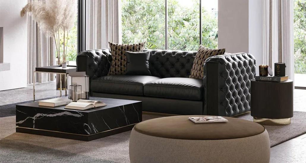 jean sofa with contemporary upholstered sofa made of wood and is suitable for contract and hospitality spaces.