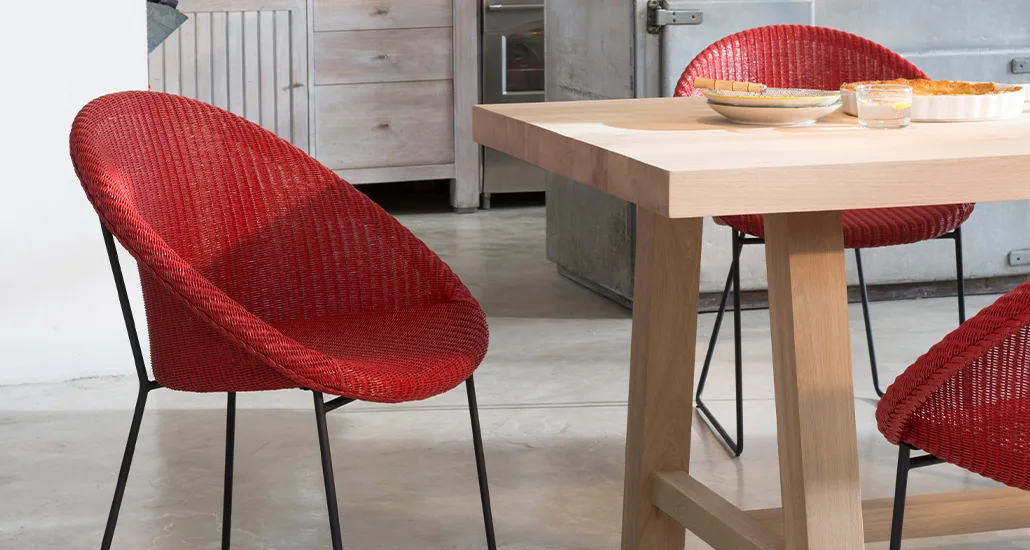 Joe dining chair sled base is a llyod loom dining chair with aluminium frame and steel base and is suitable for contract and hospitality projects