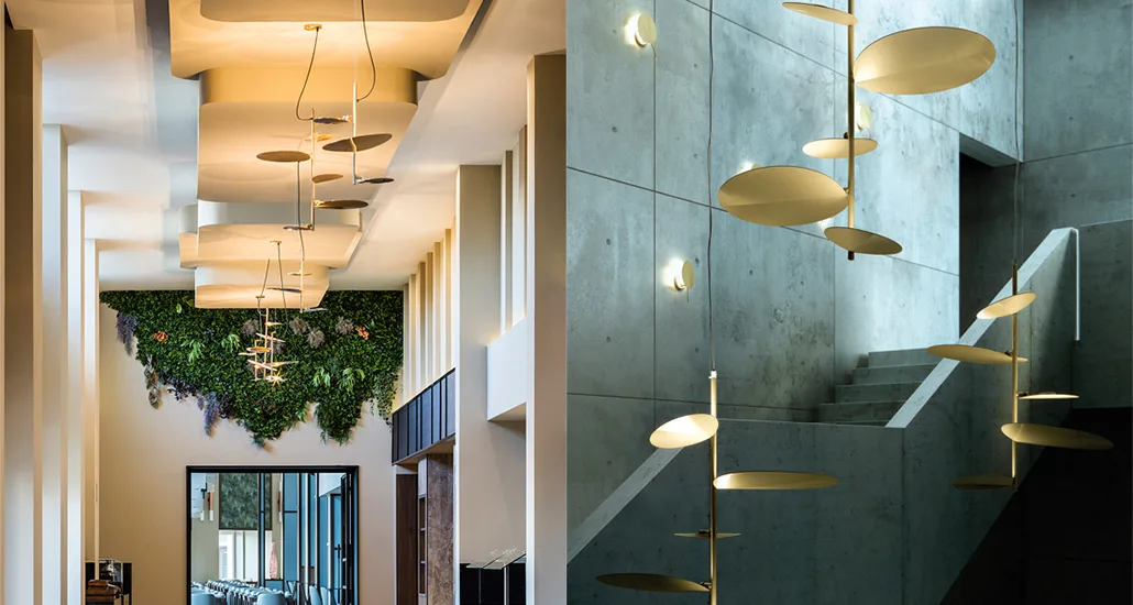 Obs suspension lamp is a contemporary LED suspension lamp with metal structure and is suitable for contract and hospitality projects.